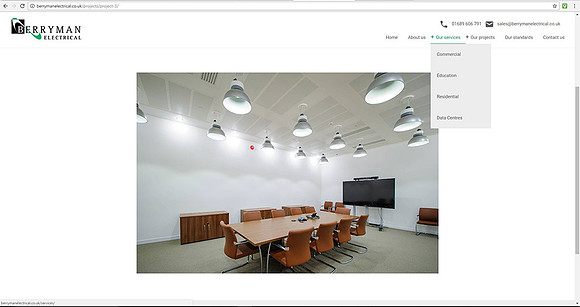 Berryman Electrical - interiors photography for website