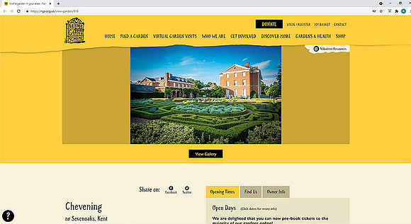 Chevening House - National Gardens Scheme 2021