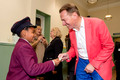 Michael Portillo at the official opening of Bat & Ball station