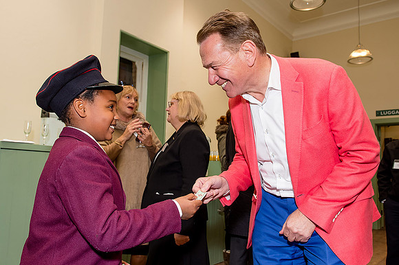 Michael Portillo at the official opening of Bat & Ball station