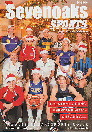 Sevenoaks Sports magazine front cover, Christmas 2018